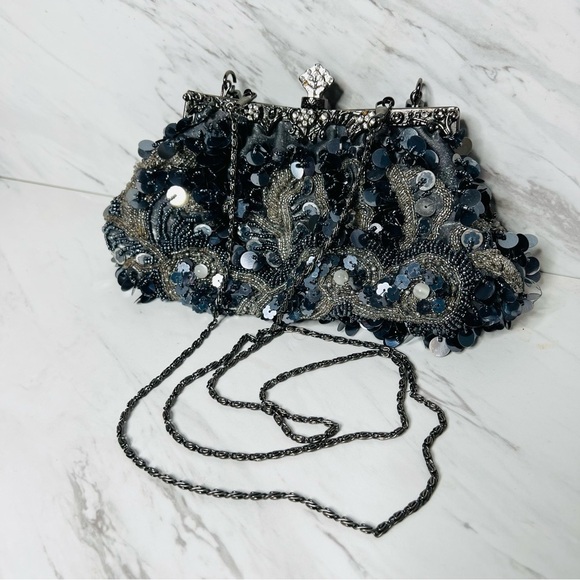 3/$60 Vintage Beaded Sequin Mermaidcore Handbag Shoulder Bag - Picture 1 of 7